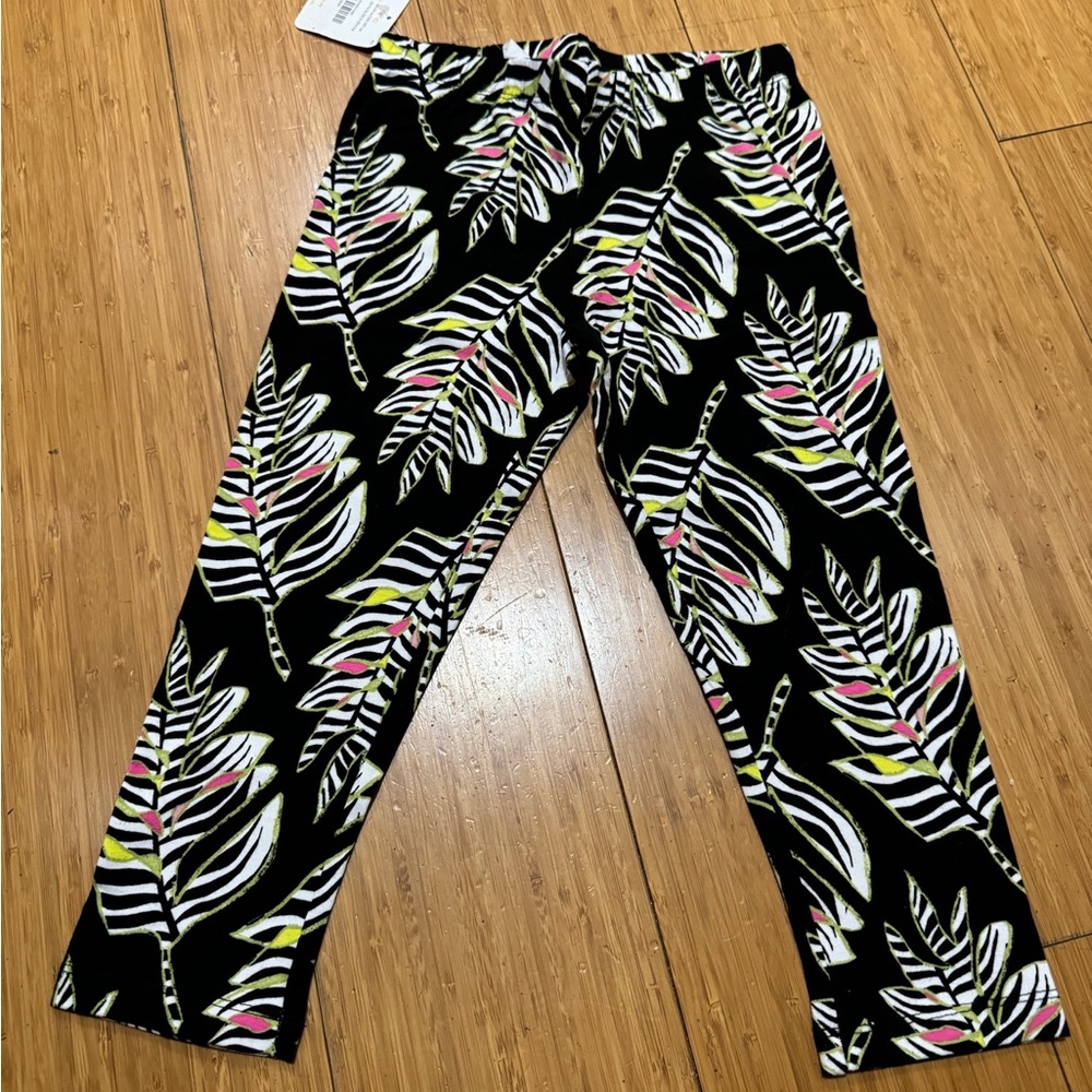 Colorful Leaf Print Pants